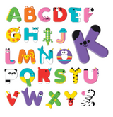 Animal ABC stickable bath shapes