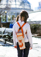 Orange Fox Water Bottle Bag