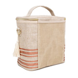LINEN - ROSE GOLD HORIZONTAL STRIPE LUNCH POCHE