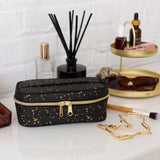 BLACK PAPER - GOLD SPLATTER PETITE BEAUTY POCHE
