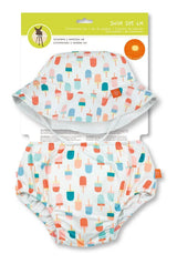 Swim Set - Ice Cream Sunhat and Swim Diaper