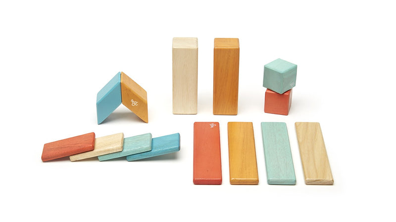 Sunset 14 Piece Set - Wooden Magnetic Blocks