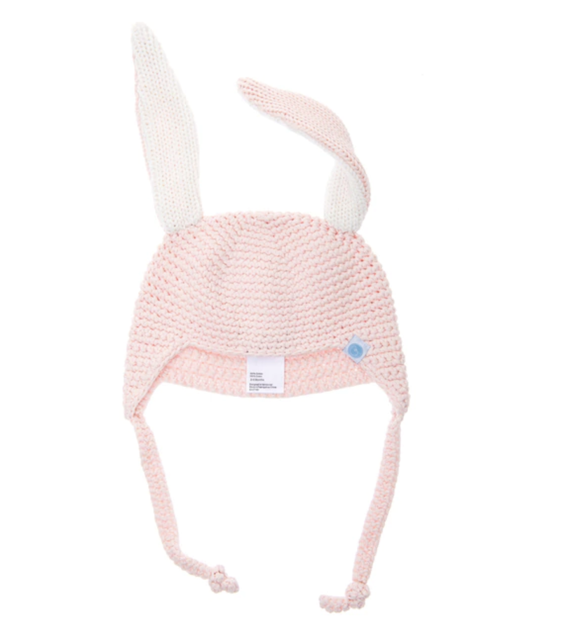 Pink Crochet Knit Bunny Ears