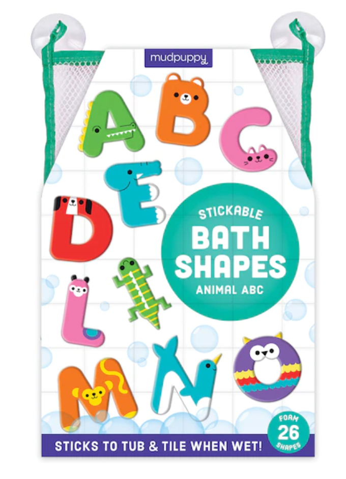 Animal ABC stickable bath shapes