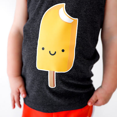 Kawaii Orange Cream Ice Pop Tank Top