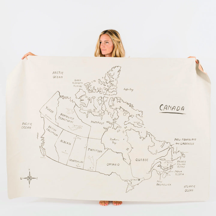 Canada Map Midi+ Leather Mat