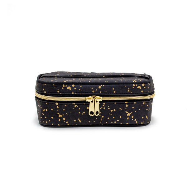 BLACK PAPER - GOLD SPLATTER PETITE BEAUTY POCHE